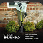 Sun Joe Garden Digging Shovel with 9" Steel Spear Head Blade and Assist Handle – Heavy-Duty, Back-Saving Gardening Tool for Planting, Landscaping, Trenching & Yard Work, Shovelution SJ-SHLV07