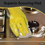 Natural Scouring Pad Non-Scratch Sisal Plant Based Scrubber Cleaning Scrub Pads, Eco-Friendly Reusable Kitchen Scrubbing Pad Pack of 6, by Superio