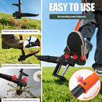 Weed Puller, 4-Claw Stand Up Weed Puller Tool with Long Handle & Steel Head, 41" Adjustable T-Handle Weeder Tool, Easily Remove Weeds Root Without Bending, Pulling, or Kneeling