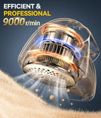 Rechargeable Fabric Shaver and Lint Remover, 3-Speed Adjustable Sweater Shaver with 6-Leaf Replaceable Stainless Steel Blades, 2.6Inch Large Mesh, Removable Bin for Clothes Fuzz, Lint, Pills, Bobbles