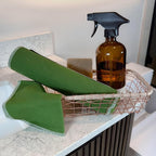 Reusable Paper Towels - 24 Pack - Roll of Washable Cotton Cloth Paper Towels - Paperless Reusable Napkins Cloth Washable - Absorbent + Long Lasting - Zero Waste Products - (Green)