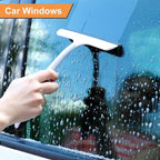 HARFINGTON 2pcs Shower Squeegee 8.8 Inch Length Water Blade Cleaner Tool Household Mirror Squeegee with Hole for Windshield Window Cleaning Glass Door, Pink