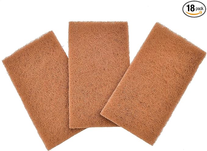 Full Circle Neat Nut Walnut Shell Scouring Pads, Non-Scratch, Set of 3 (Pack of 6)