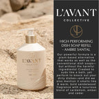 L’AVANT Collective High Performing Dish Soap Refill | Plant-Based, Naturally Derived Formula, Ambre Santal Scent | 32 fl oz Refill Pouch | Sustainable Luxury Kitchen Cleaning Solution