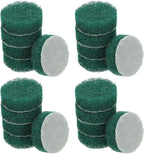 Power Scrub Pads, Scrubbing Pads 180 Grits Scouring Discs - Fitting for (Home Kitchen Cleaning - Drill Attachment - Scrubber Replacement) 20 Pcs & 2 Inch & Green
