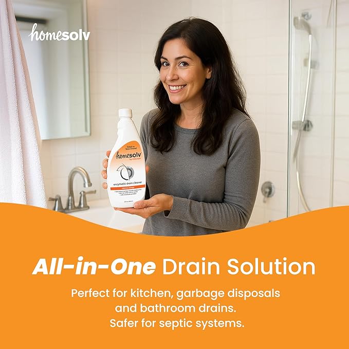 Homesolv Enzyme Drain Cleaner & Build Up Remover (Citra Drain), Valencia Orange, 22 Fluid Ounces