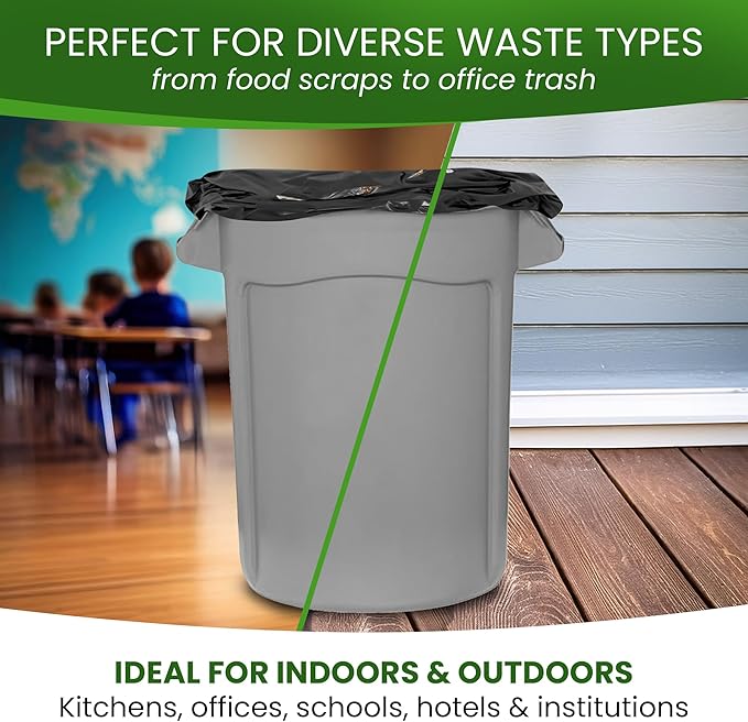 Betta 40-45 Gallon Black High-Density Trash Bags, 200 Count Box, (40x48-inch) Commercial Medium-Duty Garbage Can Liners