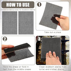 Hicarer 50 Pcs Flexible Scrubbing Screen for Household Cleaning 5.5" x 4" Scrubber Flexible Scouring Mesh Pad Cleaning Abrasive Grit Screen for Remove Carbon Rust Scale