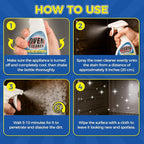 Tiepetly Oven Cleaner Heavy Duty 500ml, Complete Oven Cleaner Non Toxic Fume Free with Non-Scratch Scraper, Cloth, Easy Deep Clean for Racks, Grills, BBQ, Air Fryers, Kitchens, Outdoor and Vehicles