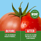 Rebel Green Fruit & Veggie Clean - Plant-Based Produce Cleaner - Natural Fruit and Vegetable Wash with No Aftertaste - Chemical & Wax Removal - Made with Organic Extracts of Citrus - 2 Pack 16 FL OZ