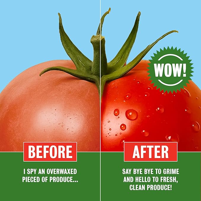 Rebel Green Fruit & Veggie Clean - Plant-Based Produce Cleaner - Natural Fruit and Vegetable Wash with No Aftertaste - Chemical & Wax Removal - Made with Organic Extracts of Citrus - 2 Pack 16 FL OZ