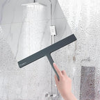 Shower Squeegee for Glass Doors, RICHMIRTH 11" Inch Width Silicone Rubber Blade Squeegee Window Cleaner Tool Squeegee for Shower Glass Doors Bathroom Mirror Car Window Tile - Gray