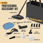 McCulloch MC1270 Portable Power Steam Cleaner, 30 Minute Runtime, 16 Accessories: Mop Head, Brushes, & More - Built for Home, Tile, Grout, Carpet, Furniture, & Personal Car Detailing
