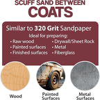 6" x 9" Non-Woven Surface Prep Scuff Pads for Wood, Metal, Scuff Sanding Between Coats of Finish/Paint, Rust Removal, Deburring, Clean Metal, Medium Scuffing Pads - 320 Grit - 10 Pack (Maroon)