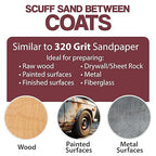 6" x 9" Non-Woven Surface Prep Between Coats Finishing Pads for Wood, Metal, Rust Removal, Deburring, Clean Metal, Medium Red Scuff Pads for Paint Prep - 320 Grit - 10 Pack (Maroon)