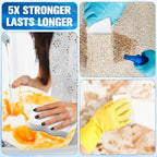 60 Pack Magic Extra Durable Sponge Eraser 3 Layer Density Cleaning Pads in Bulk Thick More Lasting Sponge Eraser for Bathroom Kitchen Floor Bathtub Toilet Cleaner(White)