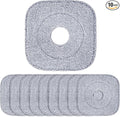 10 Pack 8.6" Square Microfiber Mop Pads Refills, Machine Washable, Highly Absorbent, Compatible with for True & Tidy Spin Mop and Most Square Spin Mops & Bucket
