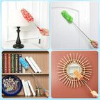 Tanlade 24 Pcs Microfiber Feather Duster for Cleaning 13-31 Inch Extendable Cobweb Dusters Ceiling Fan Duster Washable Bendable Tool for Office Car Window Furniture (Bright Color)