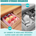 Bra Storage Drawers Organizer for Clothing Underwear Drawer Organizer Dividers Foldable Storage Cube Bins for Bra,Socks, Underwear,3 Pack （Pink）