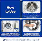 Earth Breeze Washing Machine Cleaner Tablets - 1 Year Supply - Deep Cleans, Removes Odors, Residue & Buildup - Front Load, Top Load & HE Washers - Fragrance-Free - No Harsh Chemicals - Made in USA