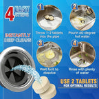 Garbage Disposal Cleaner and Deodorizer Tablets, 25 Pack Sink Cleaner Tablet, Powerful Foam Drain Cleaner, Effectively Removes Residue, Grime and Odors for Kitchen, Bathroom, Toilet, 1 Year Supply