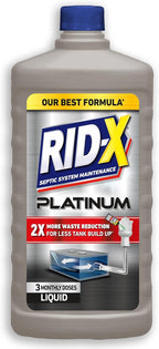 Rid-X Platinum Septic System Treatment, 3 Month Supply of Liquid, 24 Fl Oz