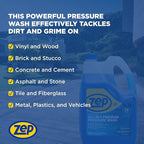 Zep All-In-1 Pressure Wash Cleaner (Case of 4) Concentrated Formula Makes 28 Gallons (ZUPPWC160)