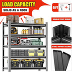 OLLRRACT Storage Shelving Rack - 5 Shelf Heavy Duty Garage Storage Shelf, Metal Shelving Organizer for Garage, Home, and Utility Rooms, Maximize Space with Easy Organization16 D x36 W x78 H