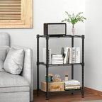 M MZG 450 lbs Steel Storage Shelving 3-Tier Utility Shelving Unit Steel Organizer Wire Rack for Home,Kitchen,Office (11.8" D x 17.7" W x 26.3" H)