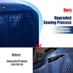 Cosy Family 12 Pack Heavy Duty Moving Bags with Backpack Straps - Strong Handles & Zippers, Storage Totes For Space Saving, Fold Flat, Alternative to Moving Box (X-Large-Set of 12, Blue)