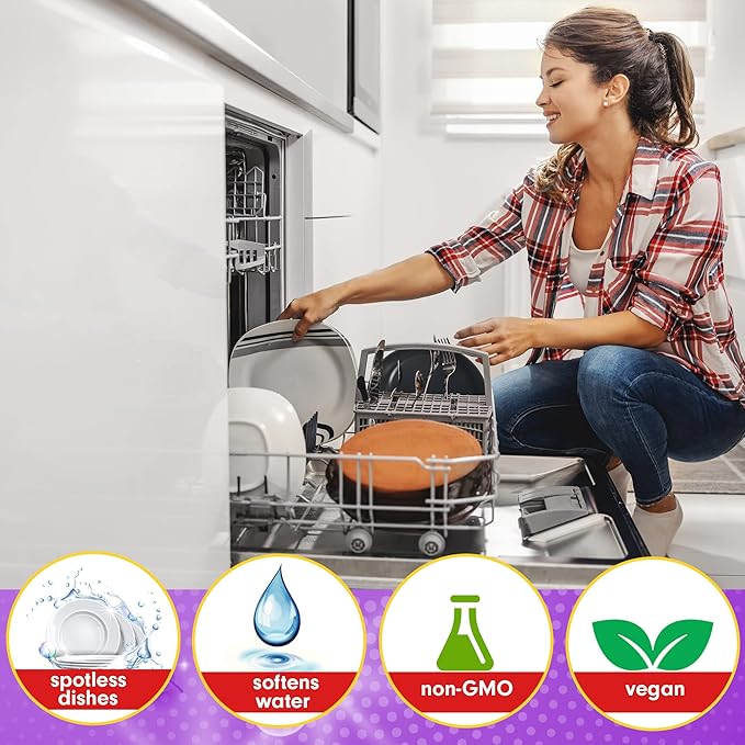 Zaltz Dishwasher Salt - Water Softener, Cleaner, Rinse Aid With Easy Pour Spout - Real Salt For Dishwashers, 4.4 lb Box