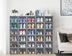 SIMPDIY Shoe Storage, 12 Pack X-Large Shoe Organizer for Closet, Shoe Boxes Clear Plastic Stackable Shoe Storage Boxes for Size 13