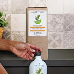 Bundle of ATTITUDE Nature +, Hypoallergenic All Purpose Bathroom Cleaner, Citrus Zest 27.1 Fl Oz + Bulk Refill 135.26 Fl Oz