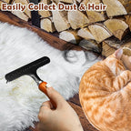 Portable Carpet Rake, Matted & Shag Rug Rake, 6.0 x 4.3 inches, Black
