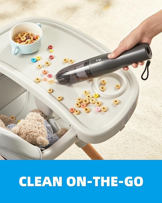 Brigii Crevice Vacuum, Cordless Mini Vacuum, 2 in 1 Handheld Vacuum & Air Duster, Lightweight 0.88lbs, USB-C Rechargeable-M5