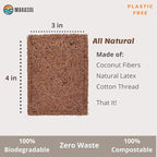 Marasol Soap Saver and Scrub Pad (2) | Coconut Fiber - Compostable | Plastic Free - Zero Waste | Bar Soap Holder | Tough Non-Scratch Scour Pad | Vegetable Brush | 2-Pack