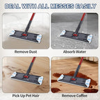 H2prO Mop Pads Replacements Compatible with Flat Mop System, Replace Mop Heads for Mop, Machine Washable Reusable Microfiber Pad Refills for Floor Cleaning (6 Pack)