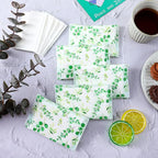 Geyee 50 Packs Facial Tissue Travel Packs Disposable Pocket Tissues for Wedding Guest Travel School Purse Home Supplies, 500 Sheets 3 Ply(Leaves)