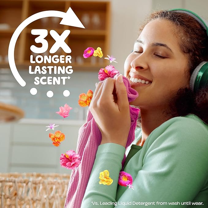 Gain Liquid Fabric Softener, Fabric Conditioner, Softening Laundry Conditioner, Happy, 127 fl oz, 188 Loads