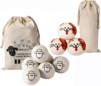 Dryer Balls Laundry Reusable, Wool Dryer Balls, Cute Dryer Balls Animals, Wool Dryer Balls Laundry Reusable, Laundry Dryer Balls, with Cute Pattern, Shorten Drying Time and Fluff