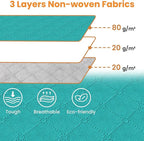 Fab totes 24 Gallons Clothes Storage, Foldable Thick Fabric Blanket Storage Bags, Containers for Organizing Bedroom, Closet, Clothing, Comforter, Organization with Handle (10 Pack,Green)