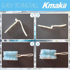 KMAKII Disposable Duster Refills, Compatible with S wiffer,Heavy Duty Electrostatic Blue Duster Heads, Ideal for Home Cleaning, Furniture, 1 Short Handle and 20 Refills