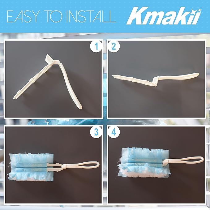 KMAKII Duster Refills Heavy Duty Dusting Heads for Universal Duster Handles Home Cleaning Blue 20 Pack