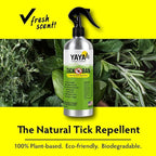 Yaya Organics All Natural Extra Strength Tick Repellent DEET Free - 16 Ounce Spray Bottle