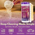 Capture Carpet & Rug Dry Cleaner w/Brush - Carpet Deodorizer & Freshener Powder - Pet Odor Eliminator - Fresh Natural Scent - Carpet Cleaner Powder - Odor Eliminator, Stains Spot Remover (1 lb)