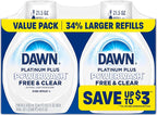 Dawn Powerwash Spray Refill, Dish Soap, Dishwashing Liquid, Free & Clear, 2 Refills, 43 Fl Oz