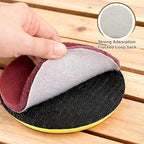 uxcell 8Pcs Scrubber Scouring Pad, 2 Inch 800 Grits Drill Power Brush Hoop and Loop Scrub Pads Discs Polishing Pad for Household Furniture Automotive Cleaning, Red