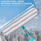 Zerodis Window Squeegee Cleaner with Spray, Mirror Scrub Pad Compact Glass Mop for Indoor Outdoor Bathroom Kitchen