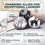No More Dryer Sheets! XL Wool Dryer Balls 6-Pack, Reusable Laundry Softener & Static Reducer, Eco-Friendly, Long-Lasting, Safe for Sensitive Skin
