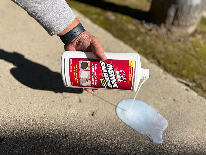Overnight Stain Remover for Cleaning Oil Stains on Concrete, Driveway, Pavers & Garage Floors,White, AOD3232301
